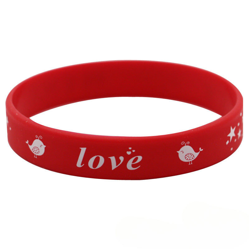 Wholesale 12pcs Valentine's Day Silicone Bracelet