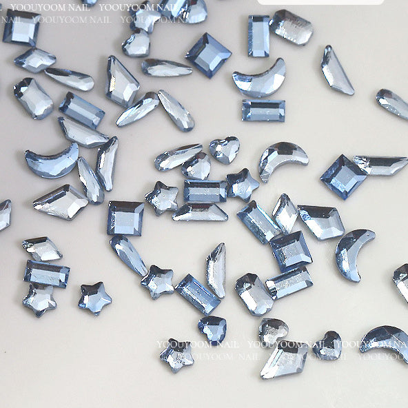 Wholesale 100PCS/Pack 6MM Glass Flat Nail Diamond Beads