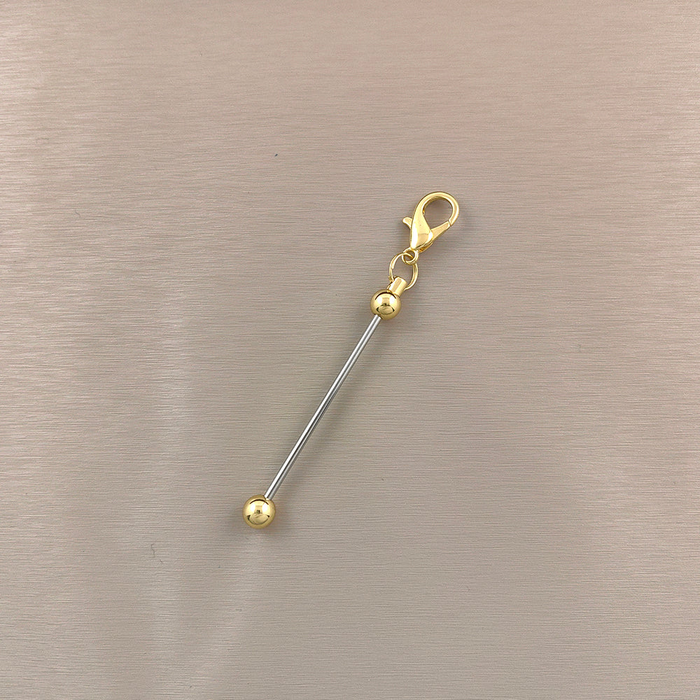 Wholesale Beadable Bar Mini Metal DIY Beadable Keychains