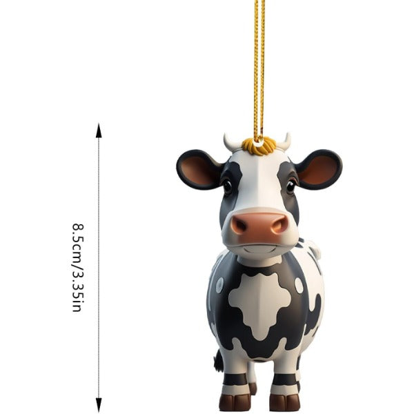 Wholesale Colorful Cartoon Cow Car Christmas Tree Decorations