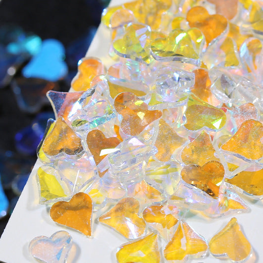 Wholesale 50PCS 6MM Aurora Glass Nail Diamond Beads