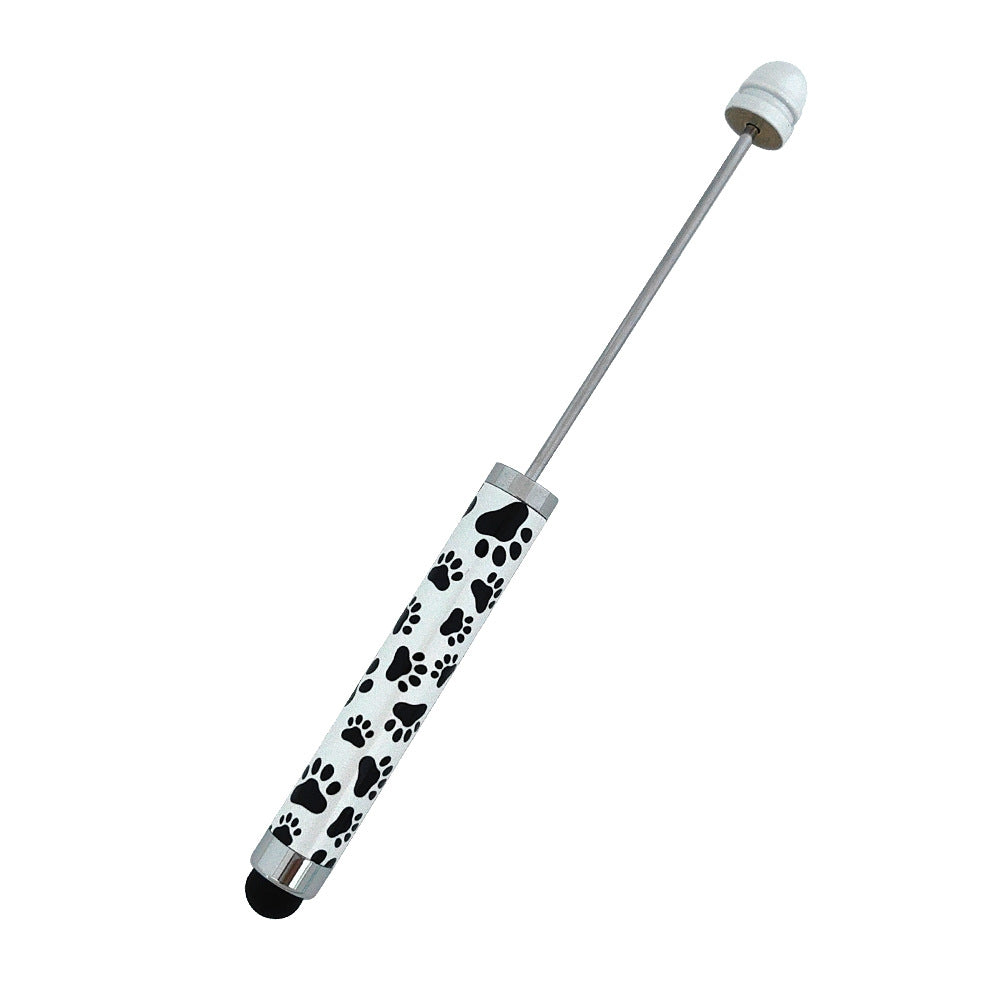 Wholesale Beadable Pens Stylus Pen Cow Print Leopard Print Dog Paw DIY for Beaded Metal Touch Pen