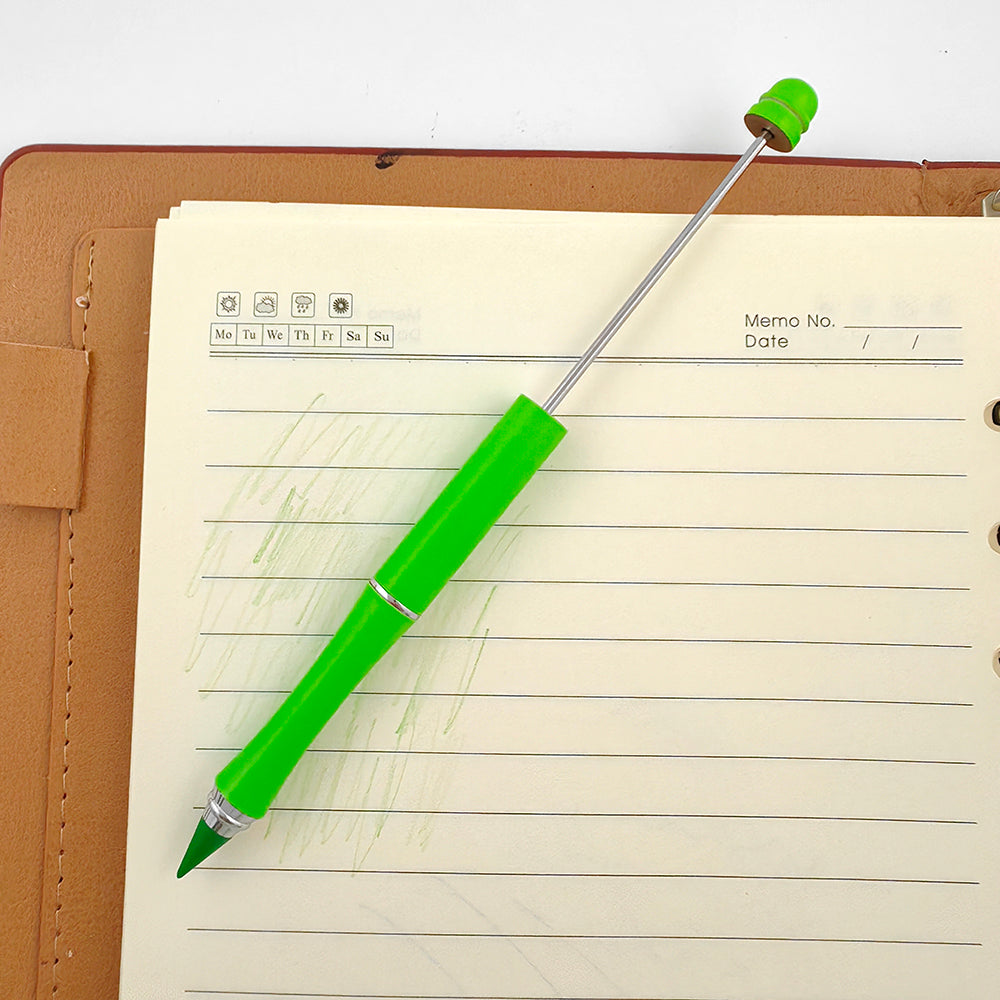 Wholesale Beadable Pencils DIY Metal Colored Eternity With Eraser