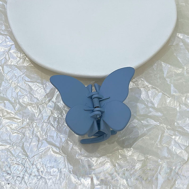 Wholesale Frosted Butterfly Acrylic Hair Clips