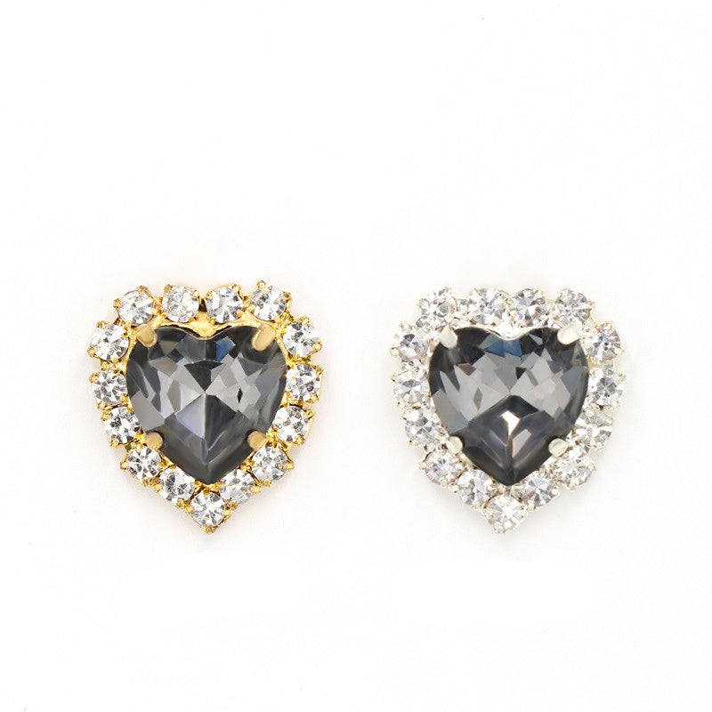 Comercio al por mayor 50PCS Love Bezel Crystal Glass DIY Accesorios Beads