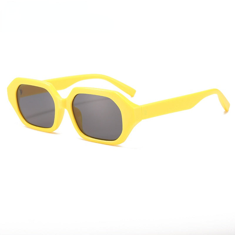Wholesale PC Box Polygon Jelly Color Women's Sunglasses