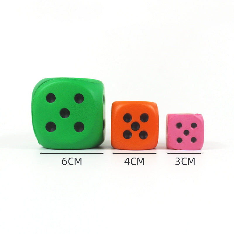 Wholesale Small Size PU Foam Solid Uncompressed Dice 12pcs OLY-TOY-BC002