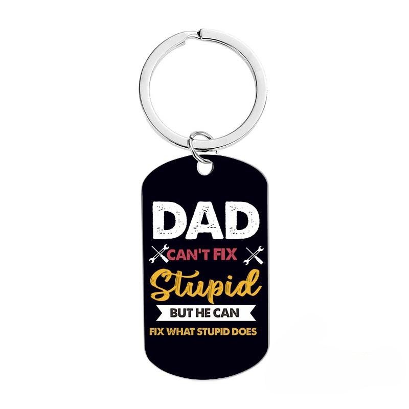 Keychains de acero inoxidable impreso al por mayor Día del Día del Padre del Padre