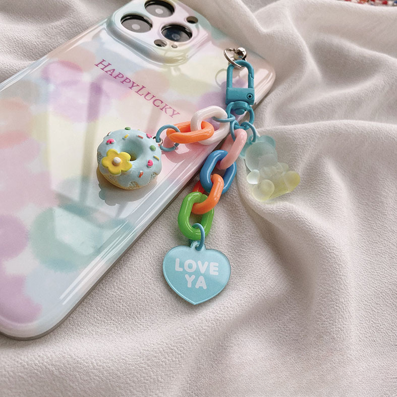 Llavero con oso helado con rosquillas de plástico al por mayor 10 piezas