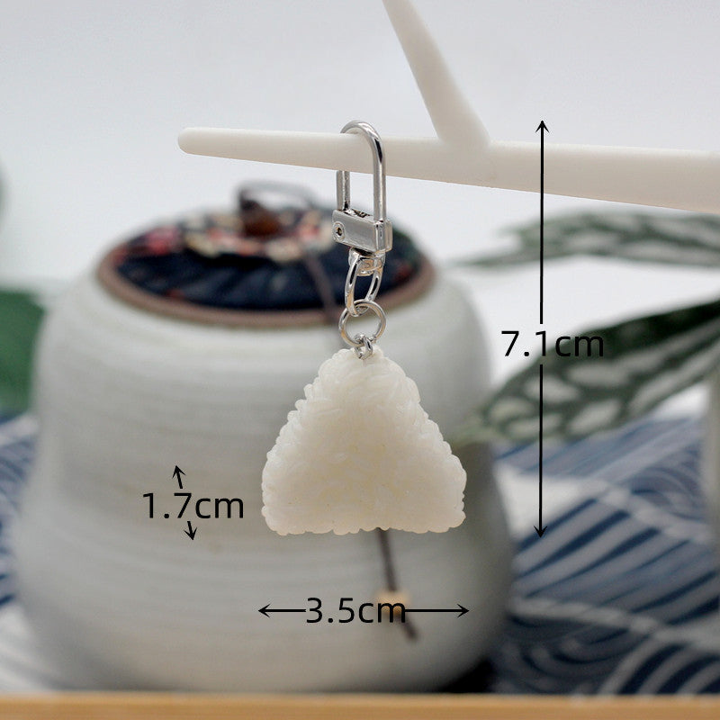 Wholesale PVC Simulation Food Japanese Salmon Sushi Keychain