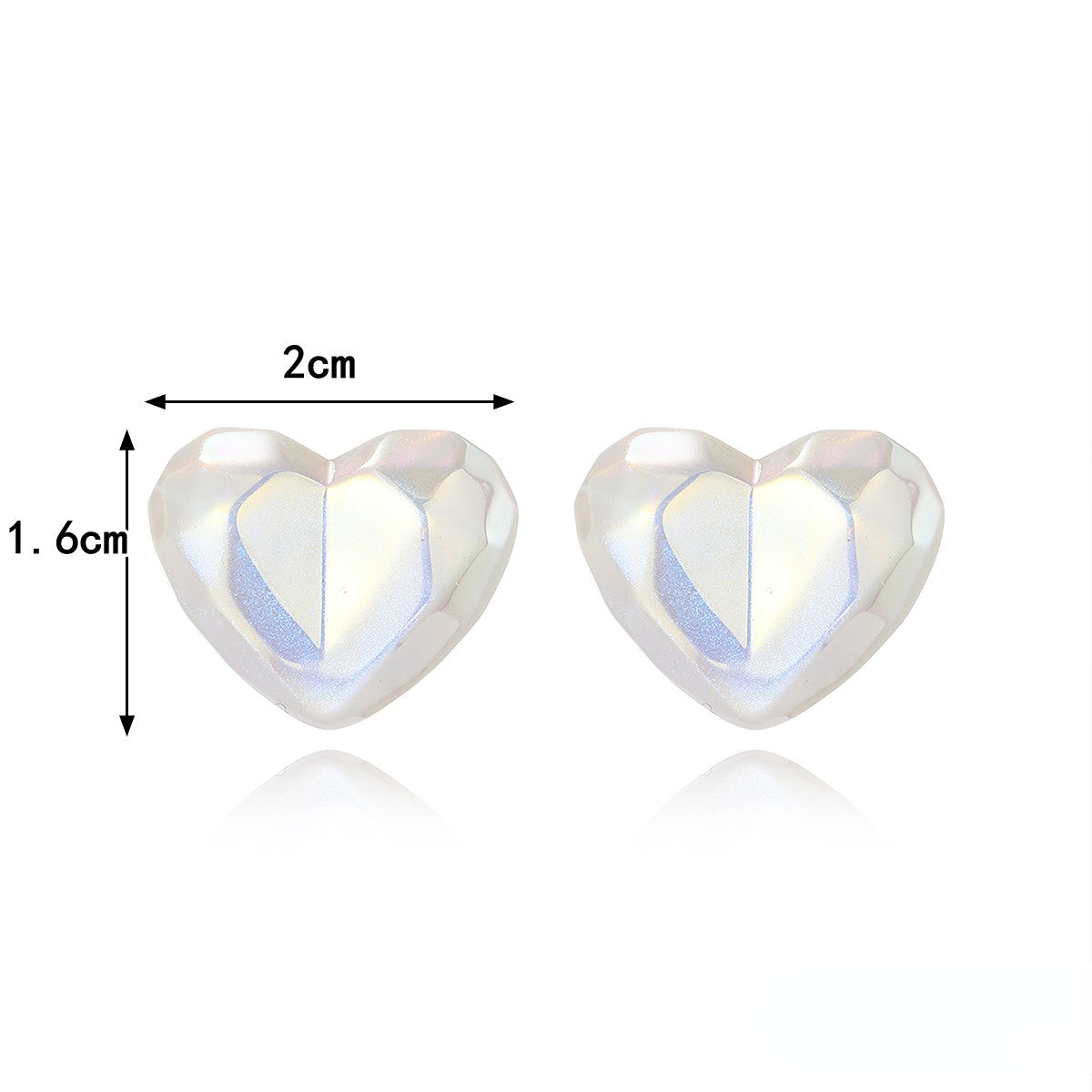 Wholesale Mermaid Heart Pearl Alloy Ear Studs