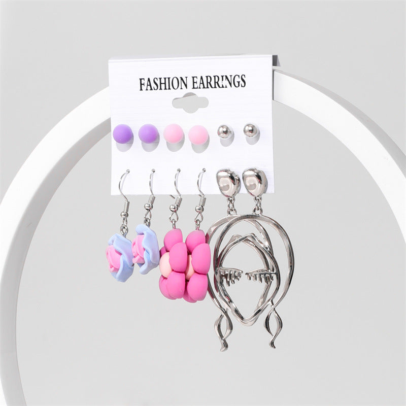 Conjunto de aretes de acrílico de color caramelo de joyería al por mayor
