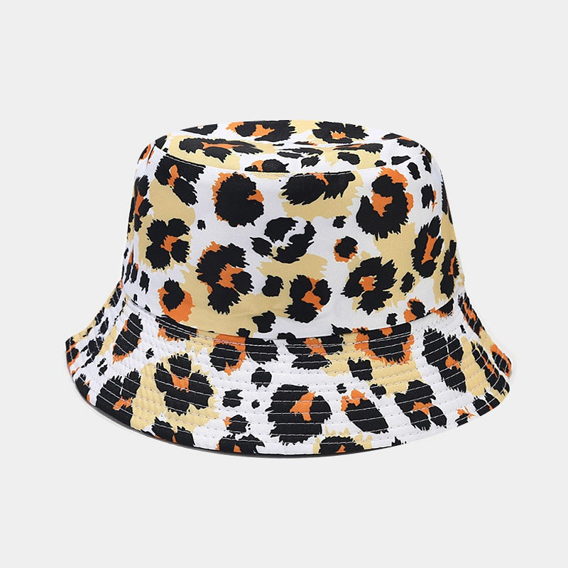 Wholesale Cotton Polyester Foldable Leopard Print Reversible Fisherman Hat