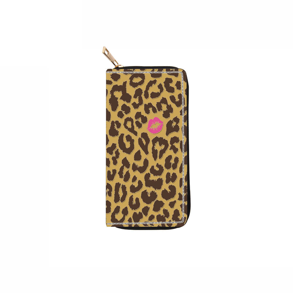 Wholesale Colorful Snake Leopard Pattern Long PU Zipper Wallet