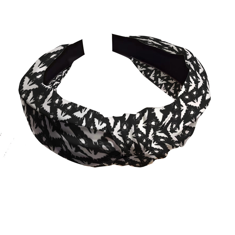 Wholesale Halloween Printed Knotted Fabric Headband