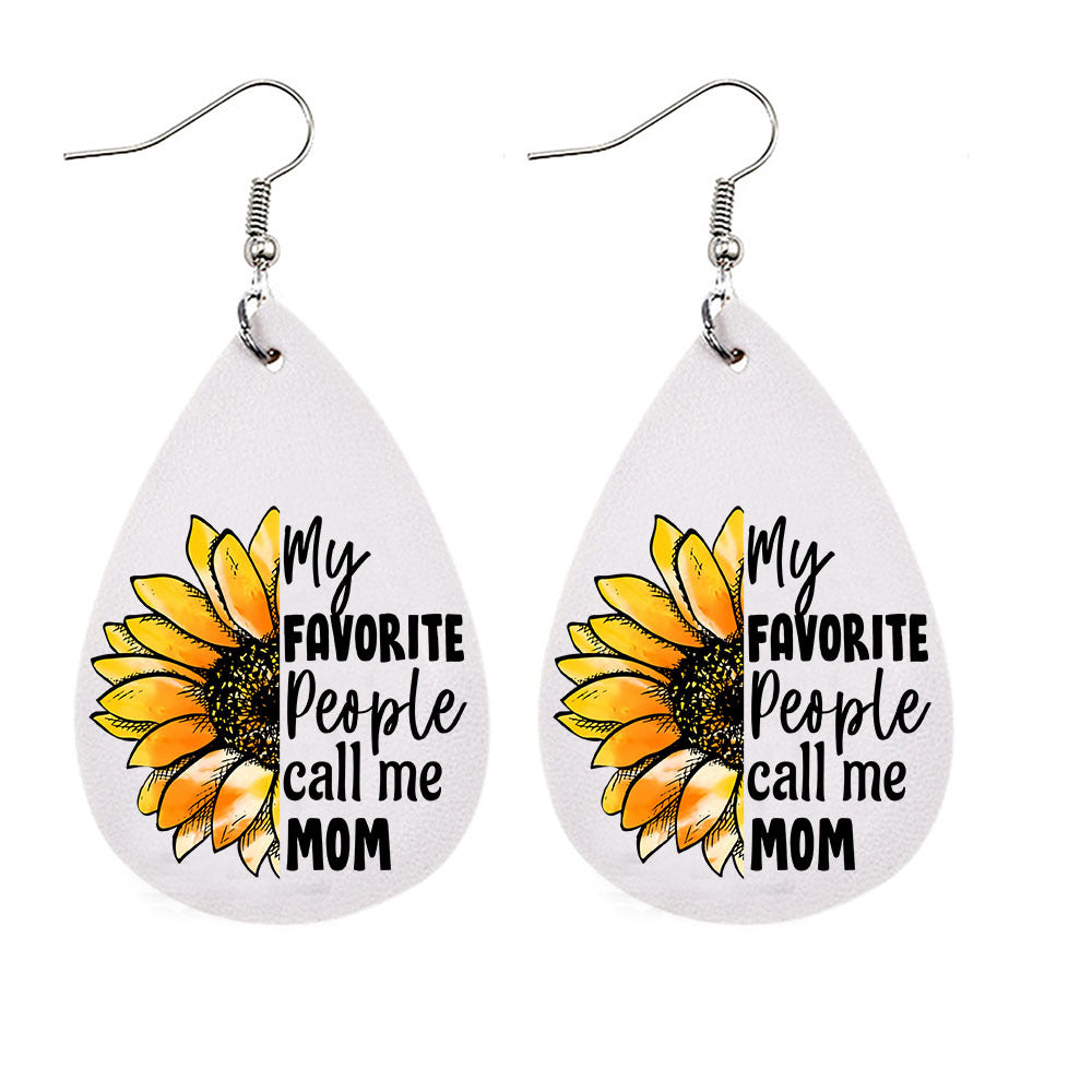 Pendientes De Cuero De Leopardo Para El Día De La Madre al por mayor