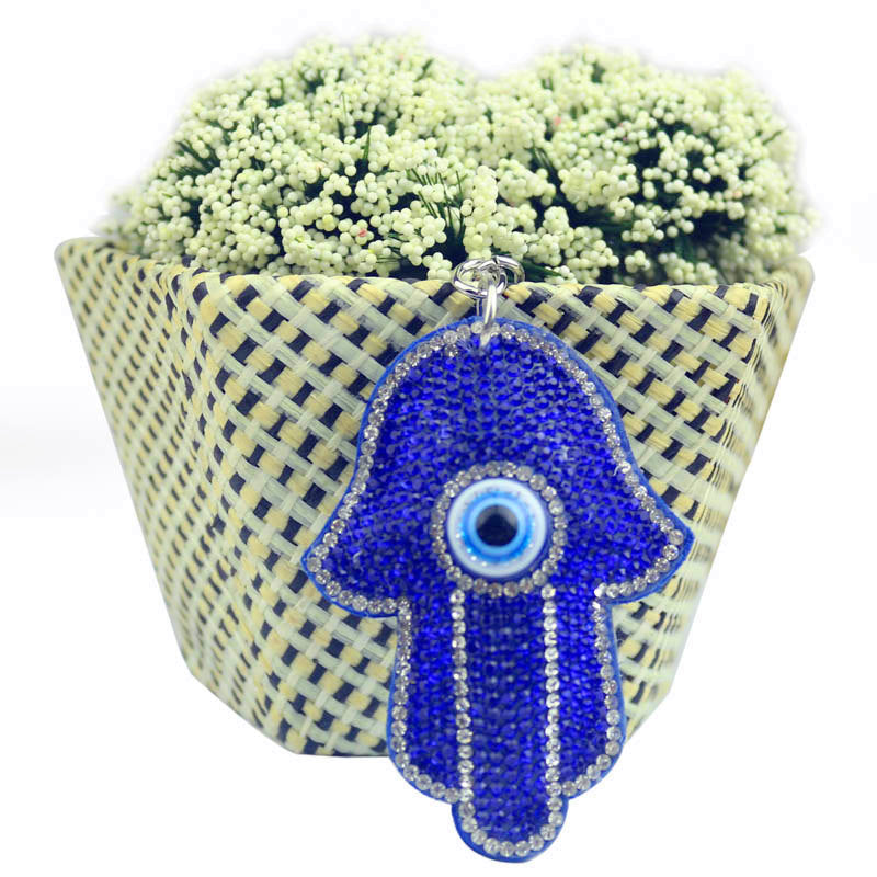 Venta al por mayor Rhinestone Diamante Mano de Patima Llavero