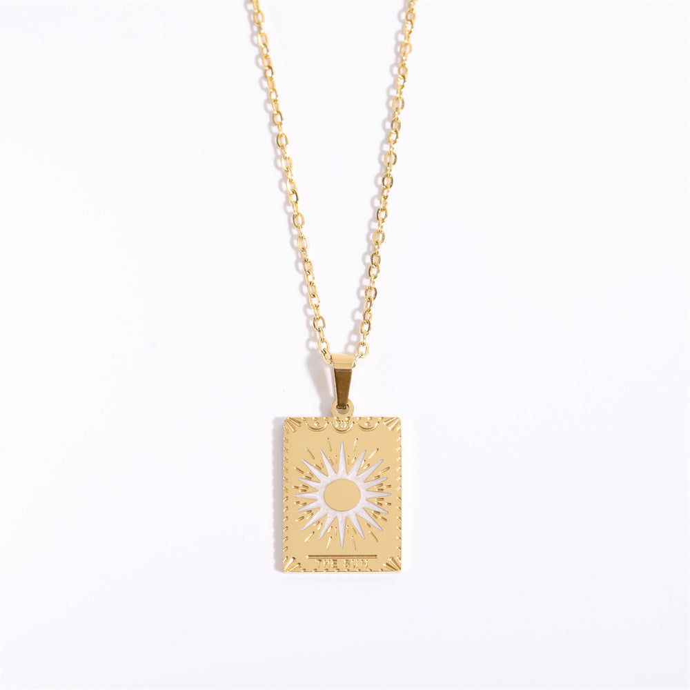 Wholesale Vintage Tarot Cards Stainless Steel Sweater Chain