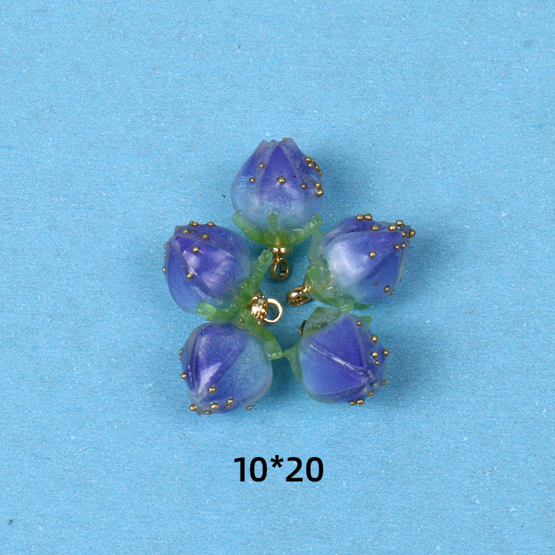 Wholesale Pink Drop Glue Strawberry Resin Jewelry Accessories Beads