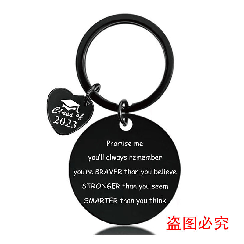 Wholesale Father's Day Graduation Season Gift Lettering Metal Keychain