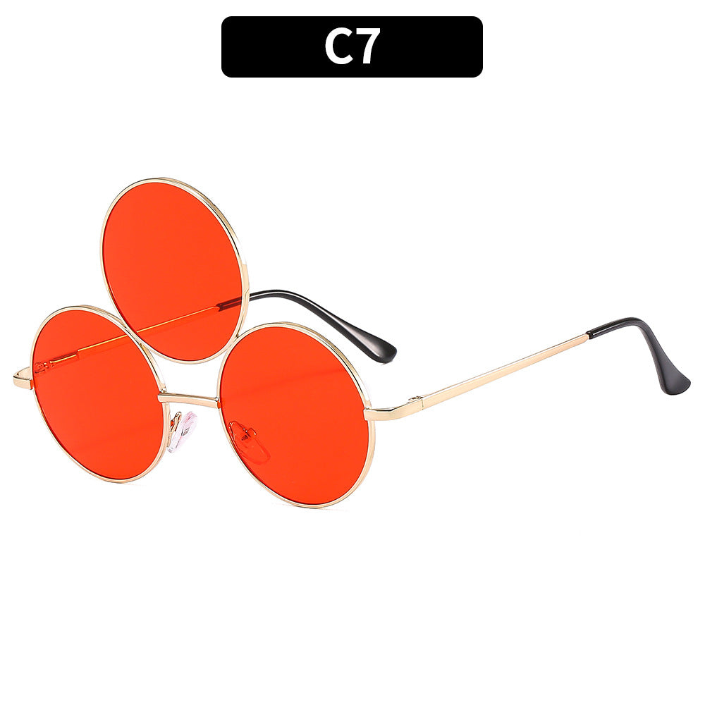 Wholesale Hip Hop Three Circles Sunglasses AC