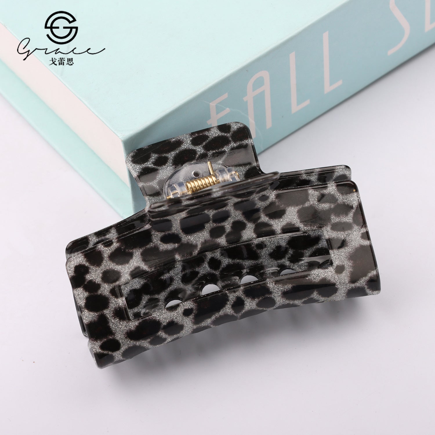Wholesale Imitation Acetate Leopard Print Grab Clip
