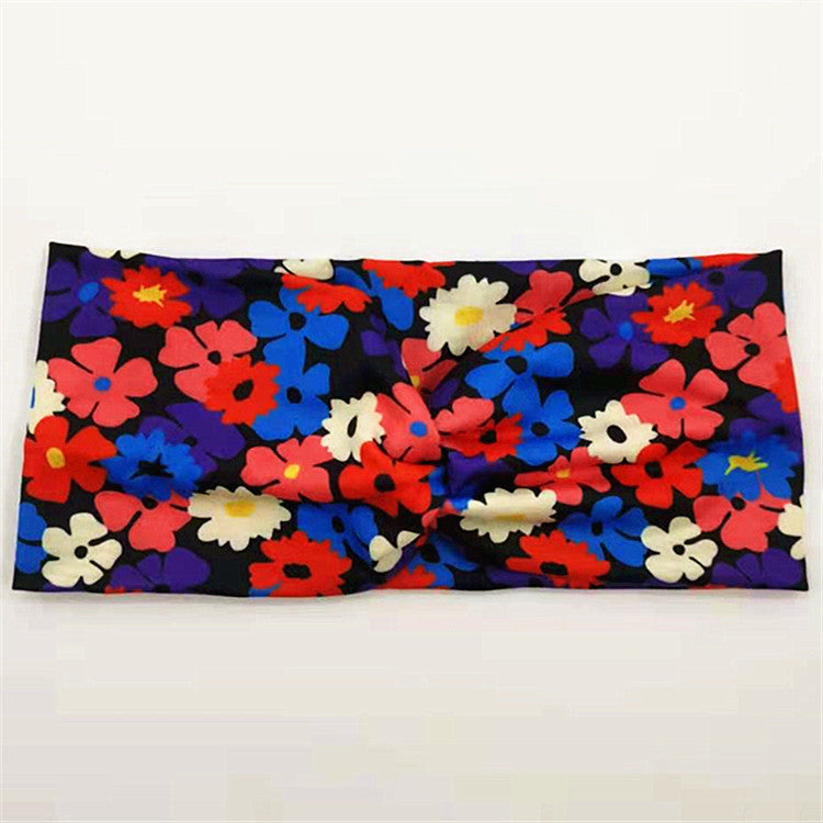 Venta al por mayor Diadema De Algodón Con Estampado De Seda De Leche