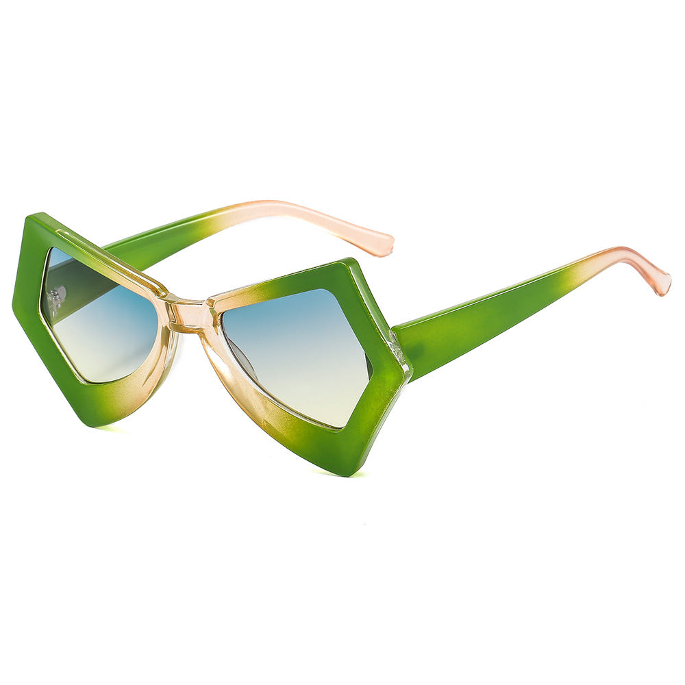 Venta al por mayor, PC, marco grande, mariposa, ojo de gato, gafas de sol para mujer