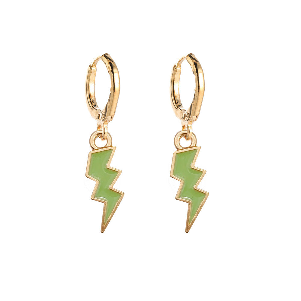 Wholesale Color Lightning Alloy Earrings