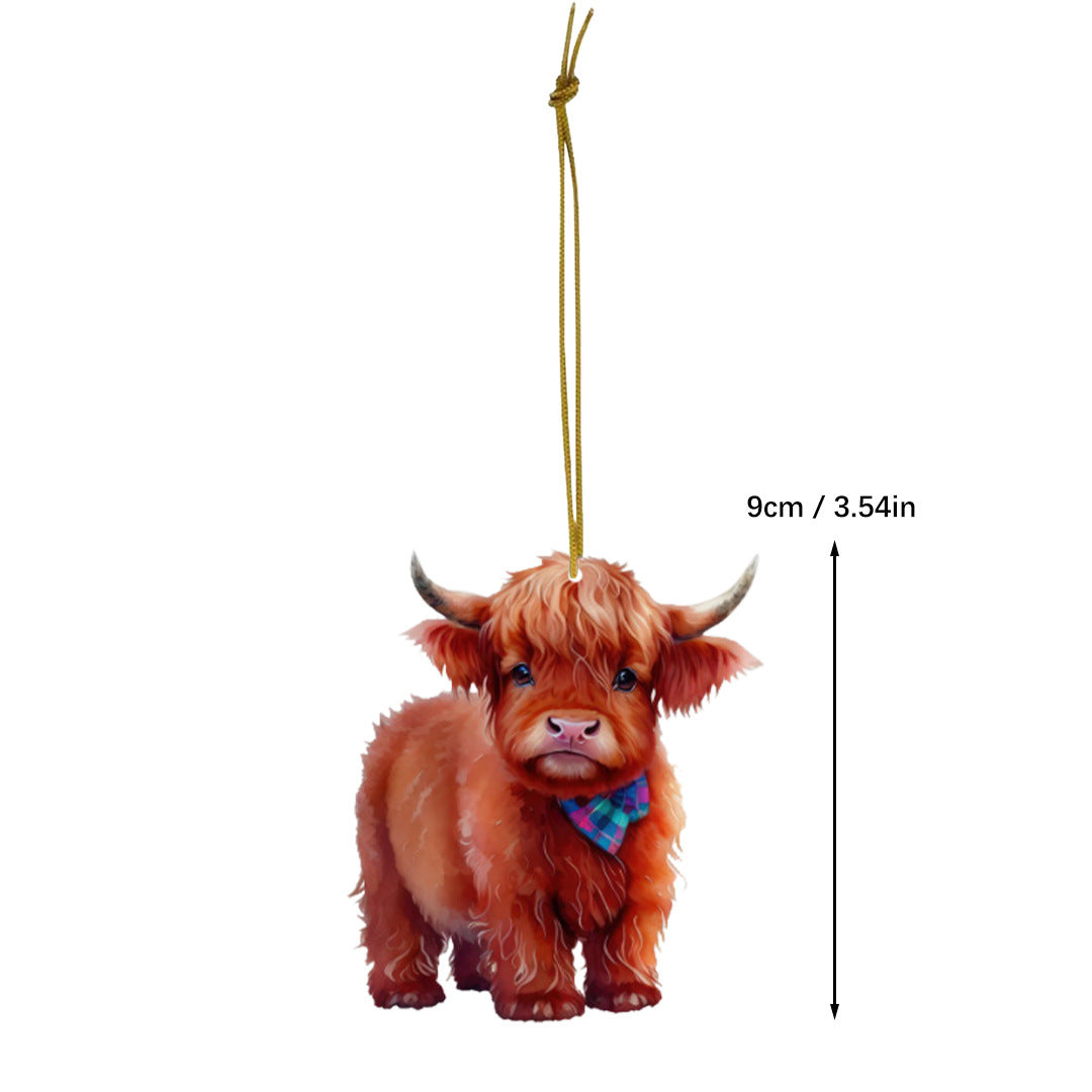 Wholesale Creative Cartoon Acrylic Pendant Car Christmas  Decorations