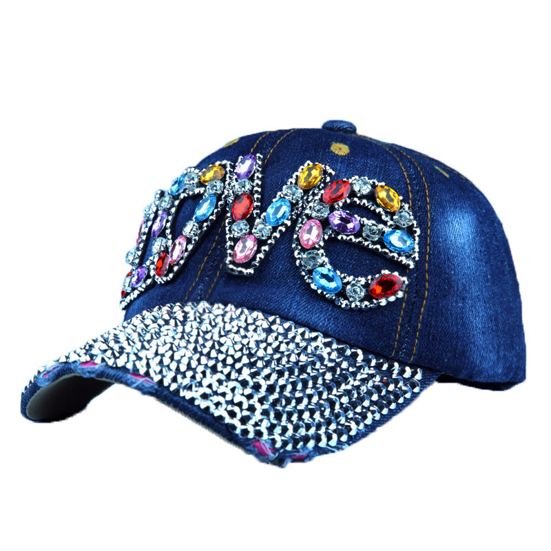 Wholesale Acrylic Diamond Letter LOVE Baseball Cap