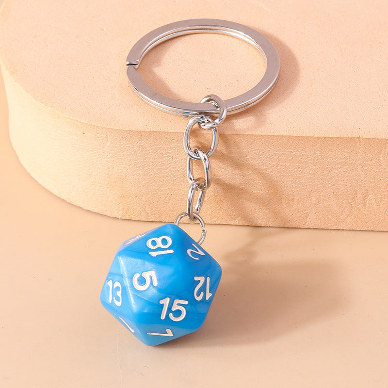 Wholesale Resin Colored Multi Sided Dice Keychains
