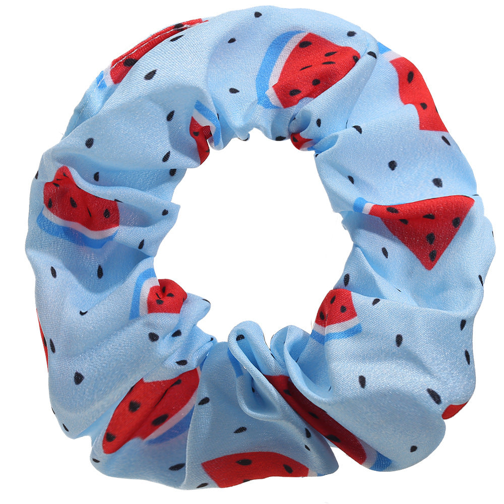 Wholesale Fruit Pattern Fabric Hair Scrunchies