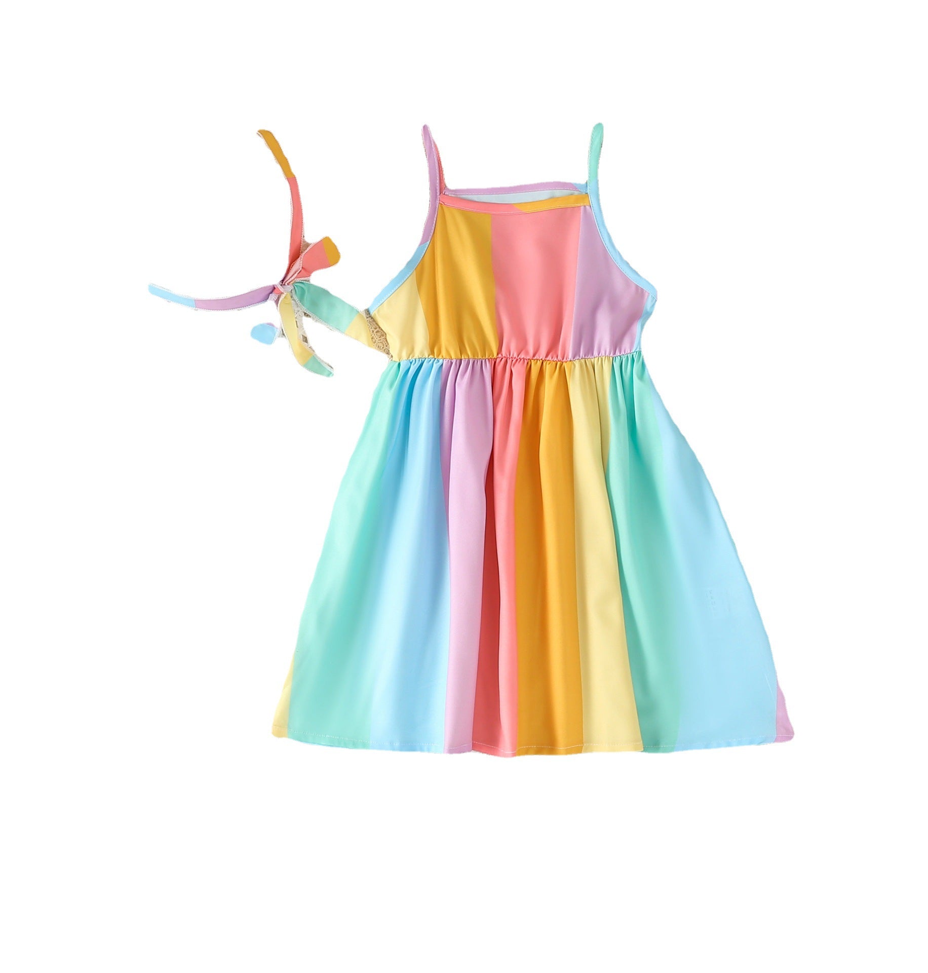 Ropa de bebé de algodón con falda de bloque de color para niñas al por mayor