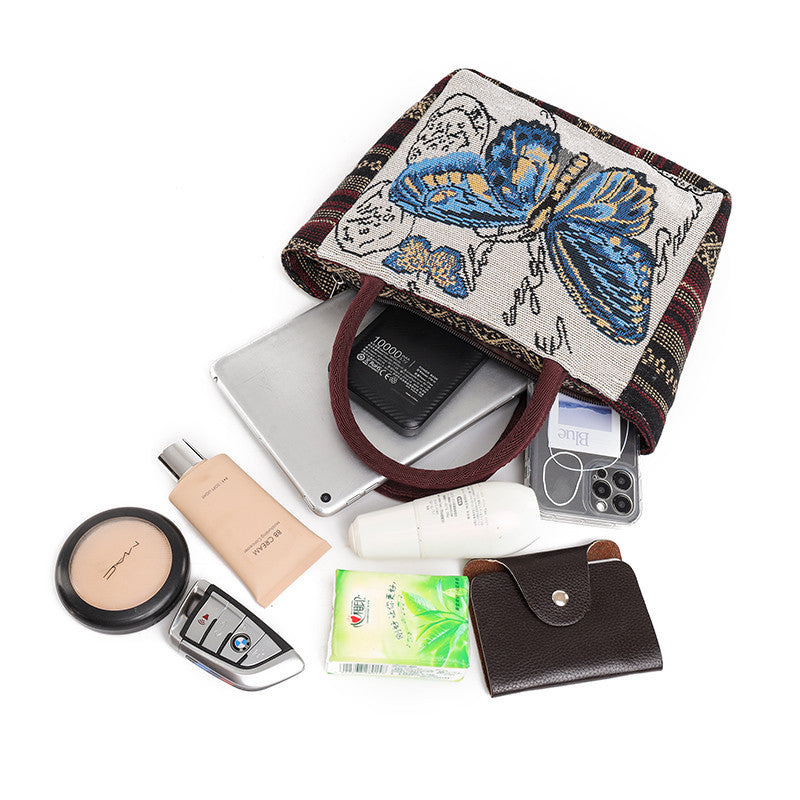 Wholesale Cotton and Linen Canvas Zipper Bag Small Cloth Bag