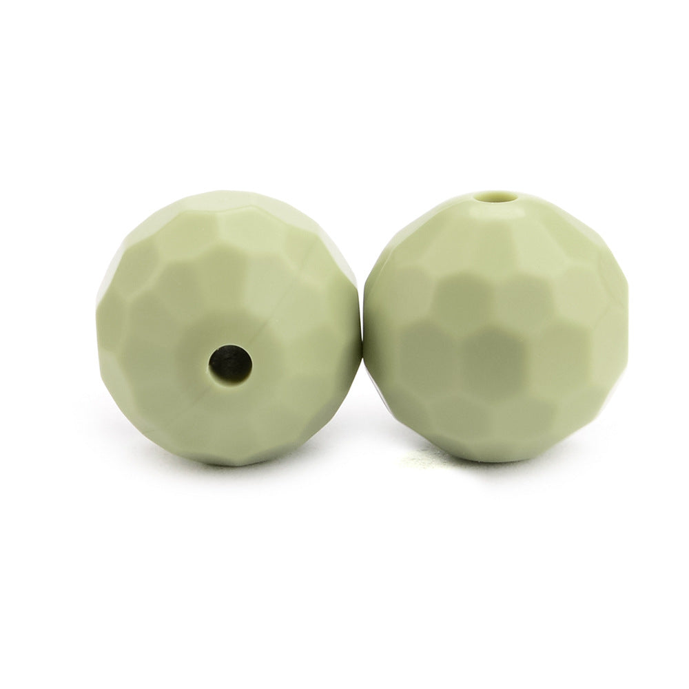 Venta al por mayor, 12/15MM, 100 Uds., cuentas redondas de silicona hechas a mano para niños DIY Macaron