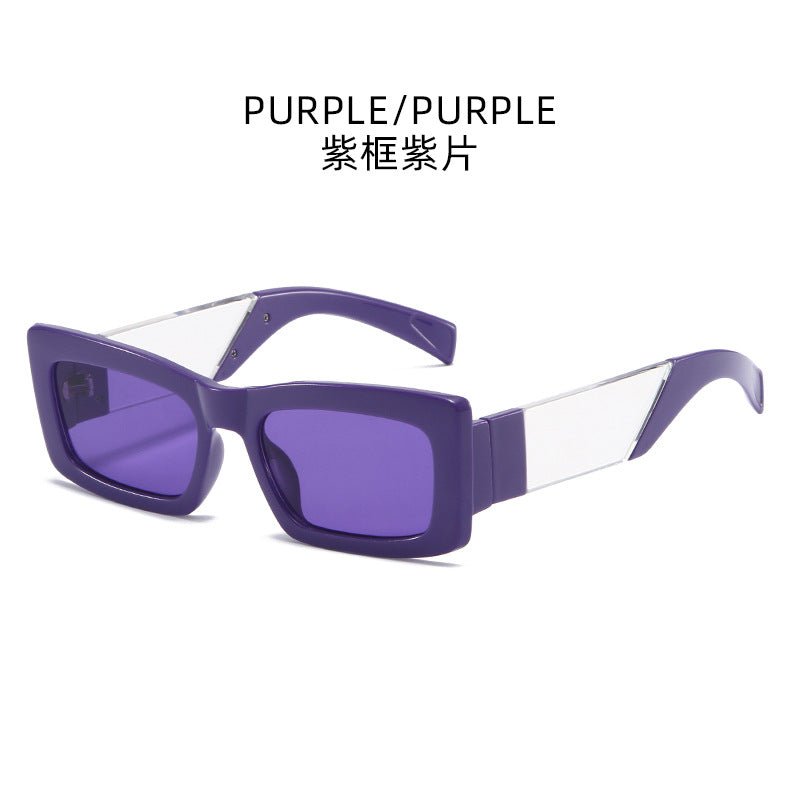 Wholesale PC Small Square Frame Color Matching Frame Sunglasses