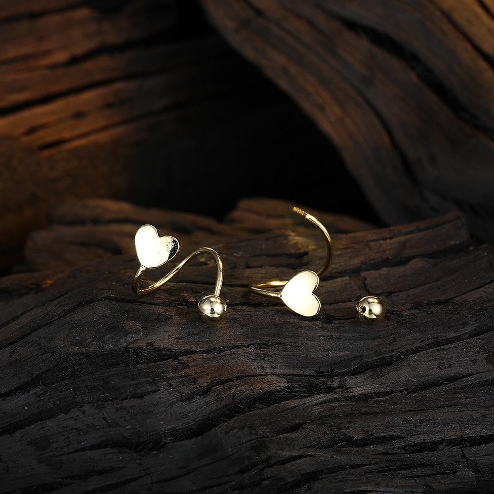 Aretes De Cobre De Primavera De Corazón al por mayor