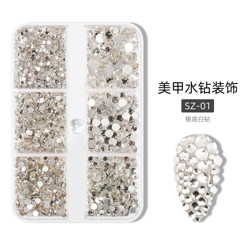 Wholesale Pearl 16-pack Nail Rhinestone Jewelry