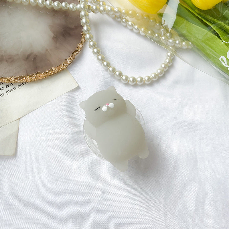 Tenedor elástico suave del teléfono móvil del airbag de la descompresión linda al por mayor del silicón