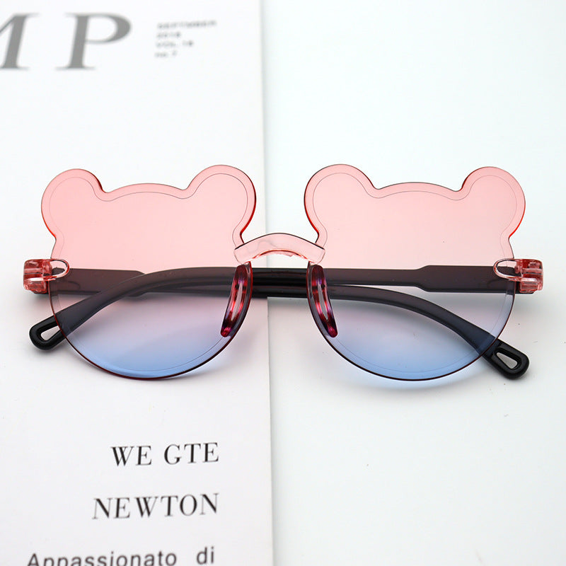 Wholesale Resin Bear One-piece Frame Children's Sunglasses