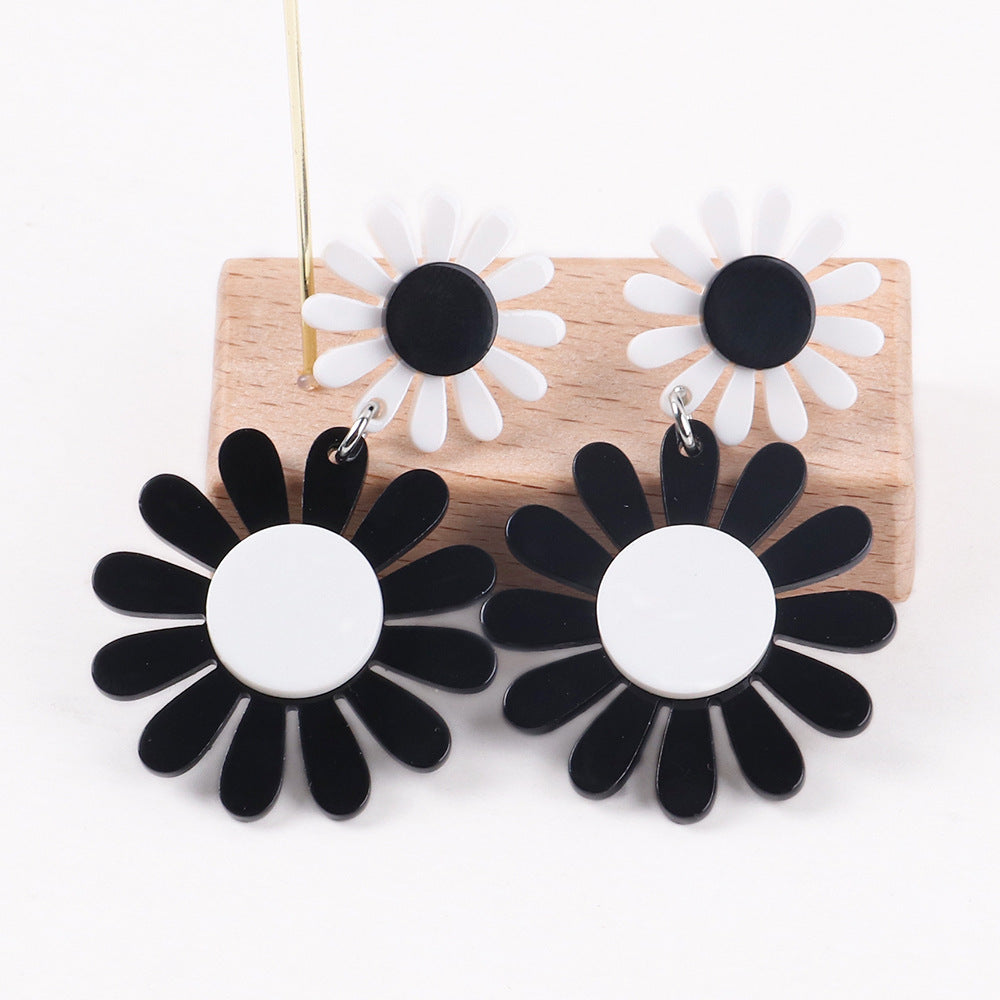 Pendientes acrílicos de margarita bohemia al por mayor