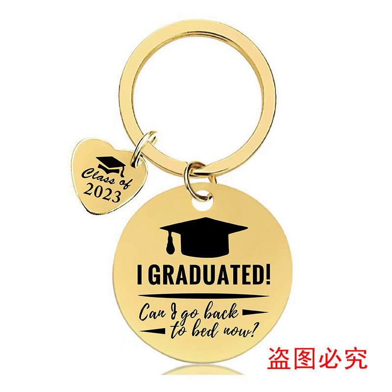 Wholesale Father's Day Graduation Season Gift Lettering Metal Keychain
