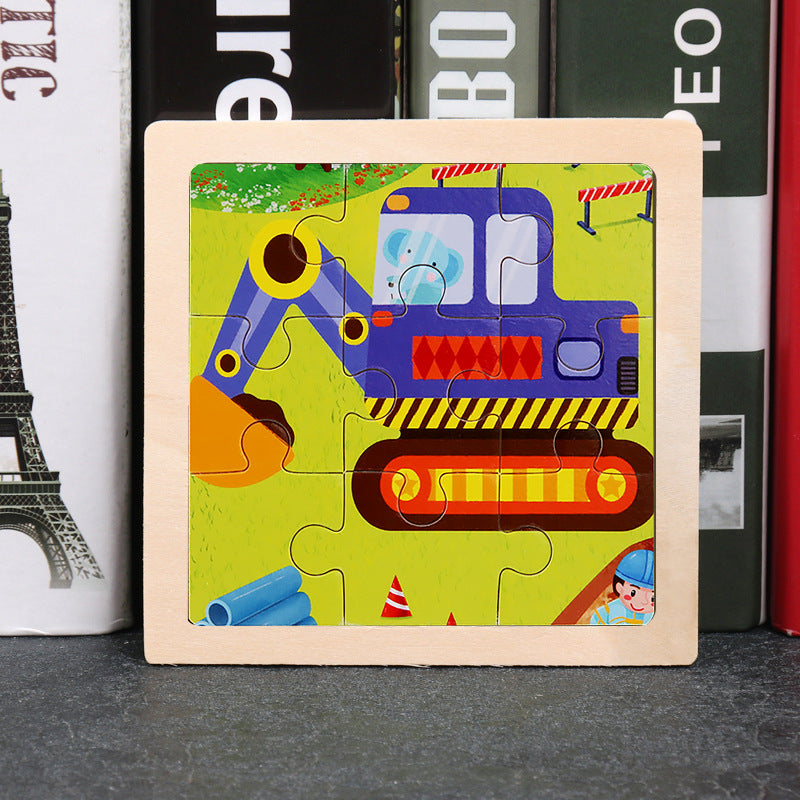 Wholesale Cartoon Animal Jigsaw Puzzle Wooden TOY