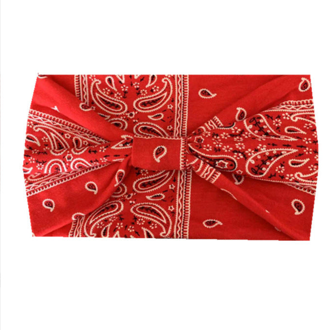 Wholesale Bohemian Print Solid Color Fabric Headband