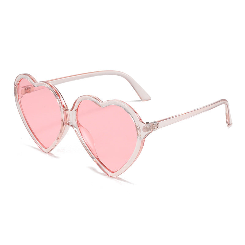 Wholesale Pink Heart Full Frame Vintage Sunglasses AC