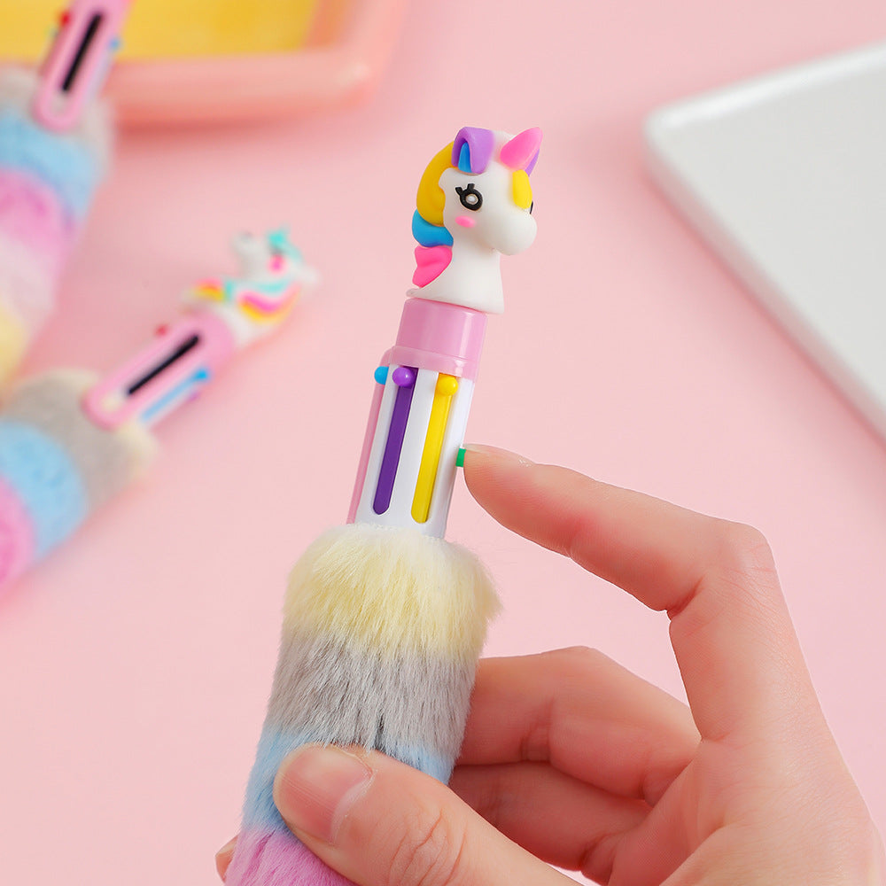 Wholesale Cartoon Plush Unicorn Ballpoint Pen