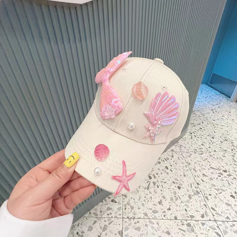 Wholesale Kids Cotton Mermaid Tail Baseball Cap