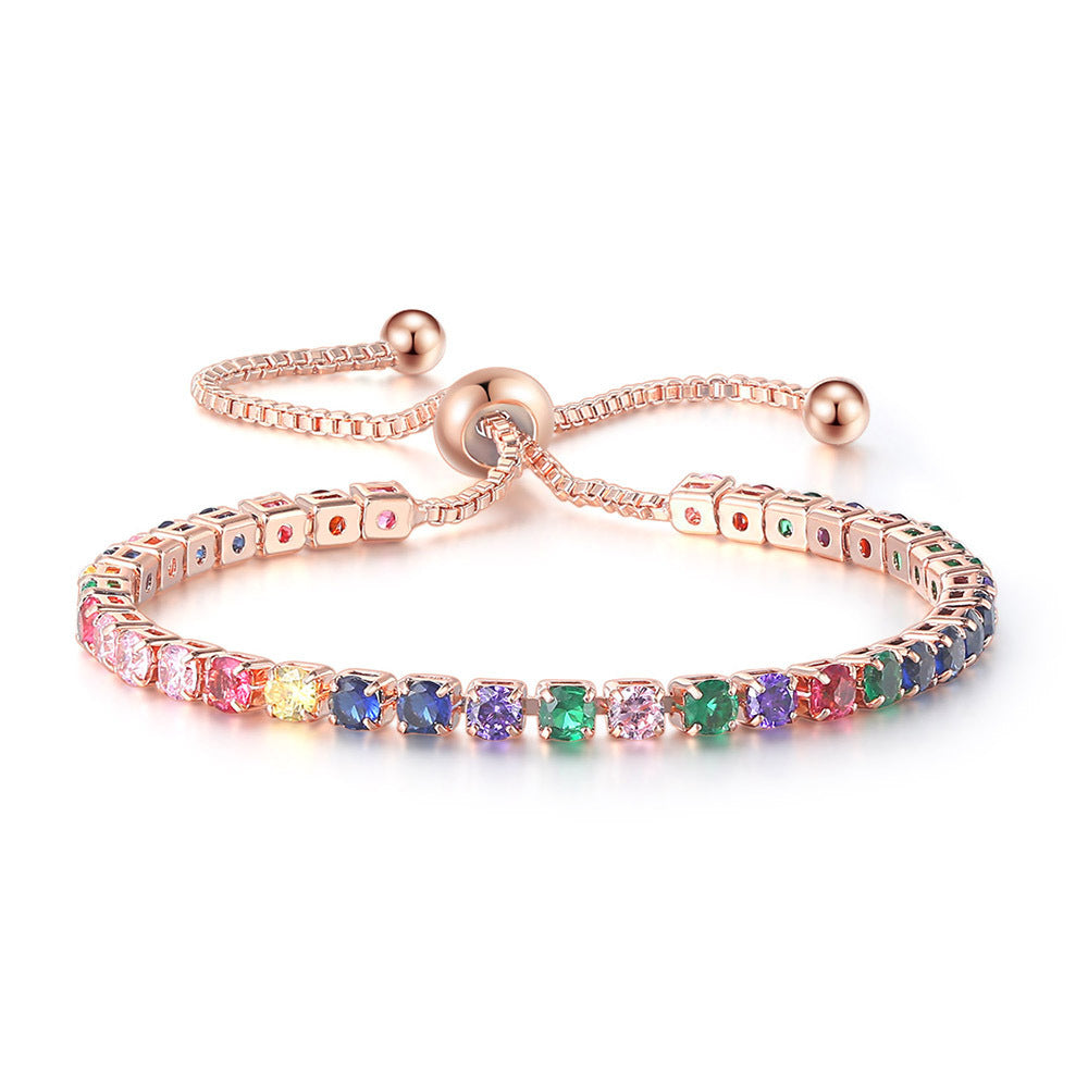 Wholesale Color Zircon Tennis Bracelet