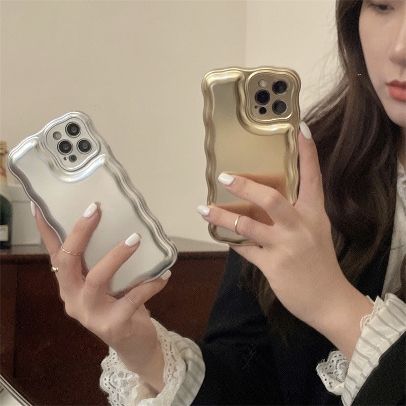Wholesale Electroplating Wave Pattern Air Cushion Plastic Phone Case